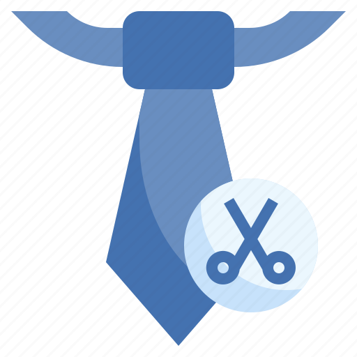 Cut, scissors, fired, tie, jobs icon - Download on Iconfinder