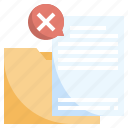 folder, rejection, file, document