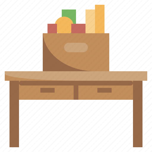 Workplace, home, office, desk, box, belongings icon - Download on Iconfinder