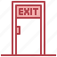 exit, door, leave, dismissal 