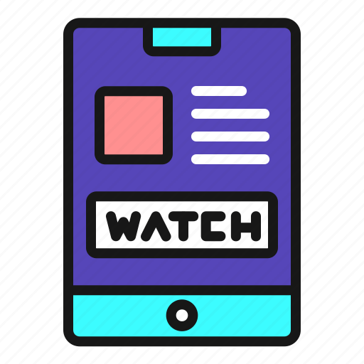 Smartphone, watchlist, online streaming video icon - Download on Iconfinder