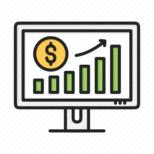 Dollar, earning, income, increase, monetize, revenue, statistics icon - Download on Iconfinder