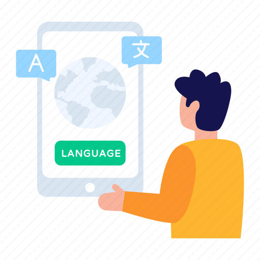 Language training, language learning, language course, language classes, language learning app illustration - Download on Iconfinder