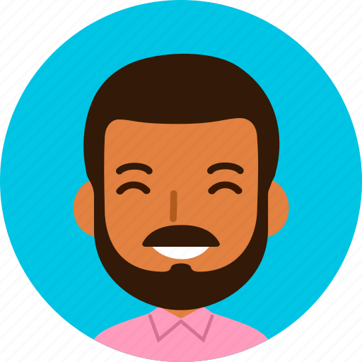 Man, avatar, face, male, black, brown, beard icon - Download on Iconfinder