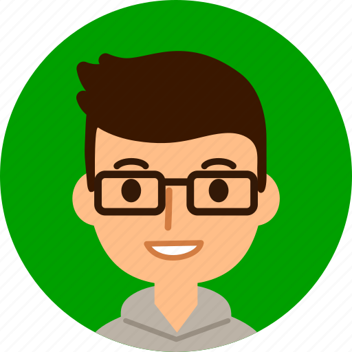 Man, avatar, face, male, glasses, caucasian, person icon - Download on Iconfinder