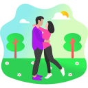 lovers, couple, love, tall person, short person, romantic