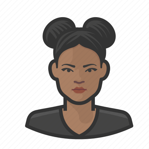 African, buns, hair, woman icon - Download on Iconfinder