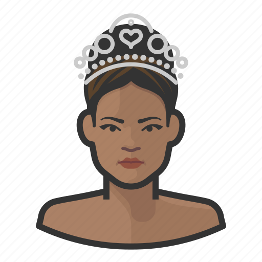 African, pageant, princess, royalty, tiara, woman icon - Download on Iconfinder