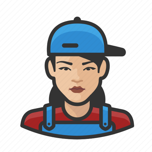 Asian, avatar, female, house, painter, user, woman icon - Download on Iconfinder
