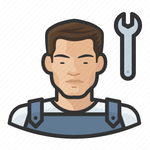 Asian, avatar, male, man, mechanic, user icon - Download on Iconfinder