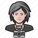 avatar, female, photographer, user, woman