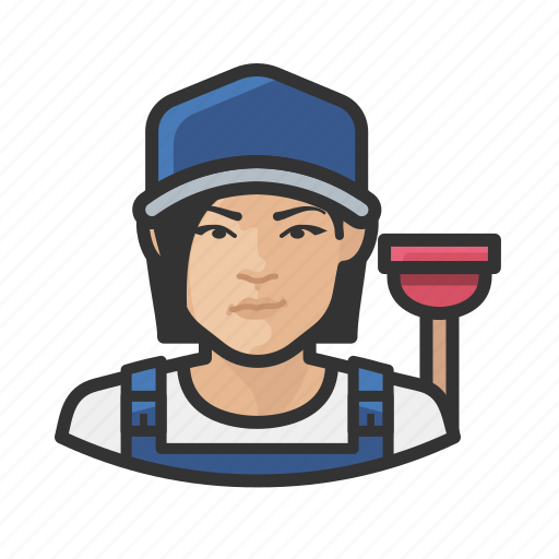Asian, avatar, female, plumber, user, woman icon - Download on Iconfinder