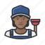 avatar, female, plumber, user, woman 