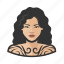 asian, avatar, female, tattooed, user, woman 