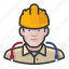 avatar, construction, hardhat, man, technician, user 