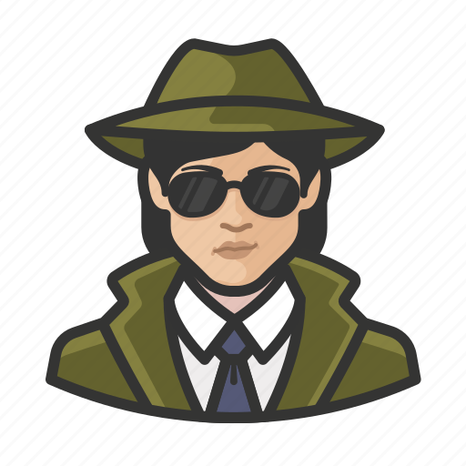 Asian, avatar, female, private investigator, spy, user, woman icon - Download on Iconfinder