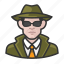 avatar, investigator, male, private investigator, spy, user 