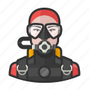 avatar, scuba, scuba diving, user, woman