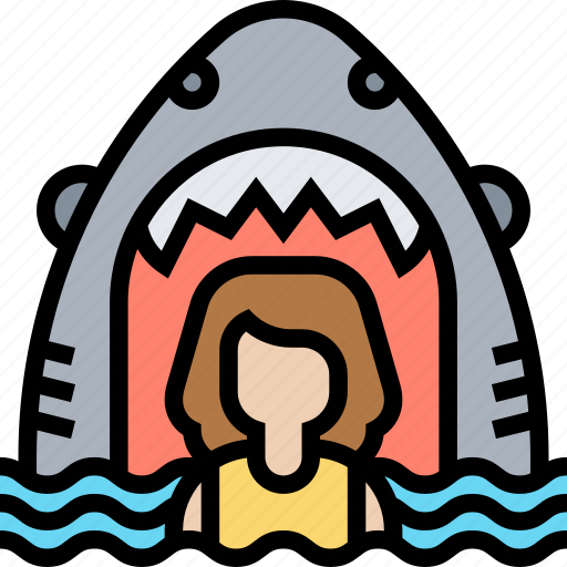 Warning, dangerous, shark, beware, caution icon - Download on Iconfinder