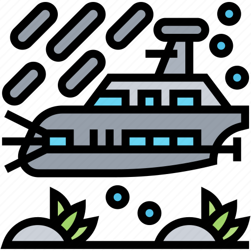 Submarine, ship, underwater, marine, nautical icon - Download on Iconfinder