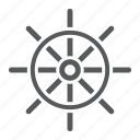 boat, navigator, rudder, ship, steering, travel, wheel
