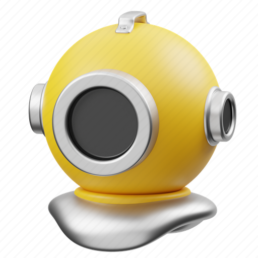 Diving, helmet, dive, snorkel, protection, shield, yellow icon - Download on Iconfinder