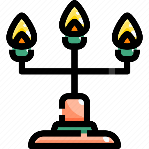 Candle, candlelamp, candlestick, flame, interior, lamp icon - Download on Iconfinder