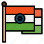 flag, india, nation, country 