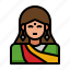indian, pilgrim, avatar, woman, costume 