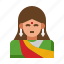 indian, pilgrim, avatar, woman, costume 