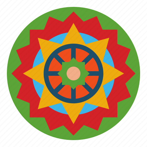 Mandala, religion, flower, art, cultures icon - Download on Iconfinder