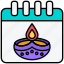 diwali, calendar, celebration, festival, oil lamp 