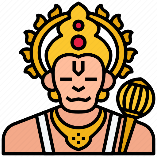 Hand Draw Hanuman Face Sketch For Hanuman Jayanti Card Background Stock  Illustration - Download Image Now - iStock