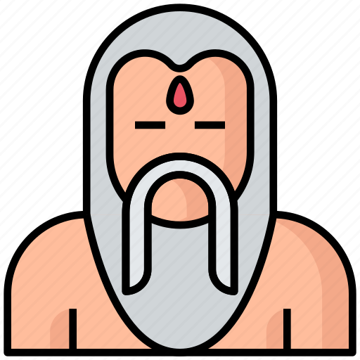 Diwali, ascetic, old man, guru, hindu icon - Download on Iconfinder