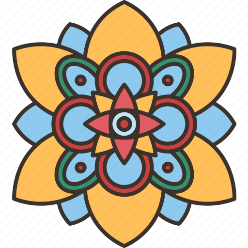 Mandala, indian, art, ornament, pattern icon - Download on Iconfinder