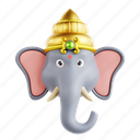 ganesh, elephant god, diwali deity, 3d icon, 3d illustration, 3d render, diwali 