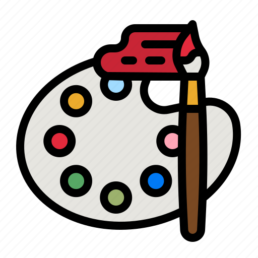 Brush, paint, painting, color, art icon - Download on Iconfinder