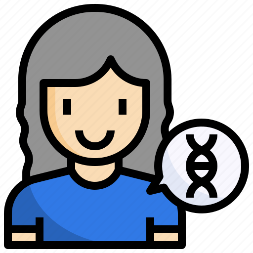 Female, dna, strand, girl, genetics, gender icon - Download on Iconfinder