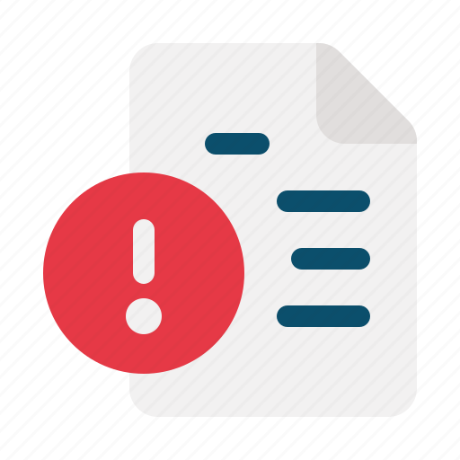 Alert, files, folders, document, archive, exclamation, mark icon - Download on Iconfinder