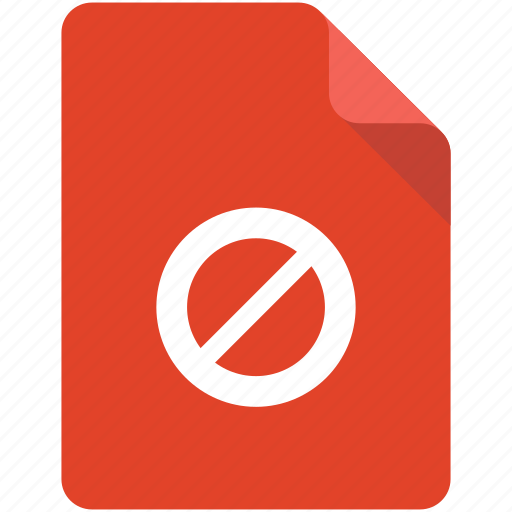 Access, banned, block, denied, document, forbidden, not allowed icon - Download on Iconfinder