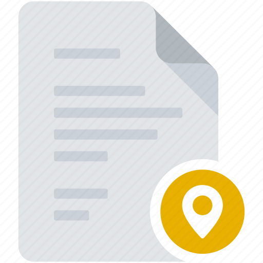 Address, destination, document, location, map, road, tag icon - Download on Iconfinder
