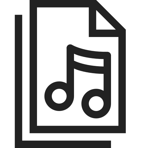 Audio, document, double, file, folder, music, sound icon - Free download