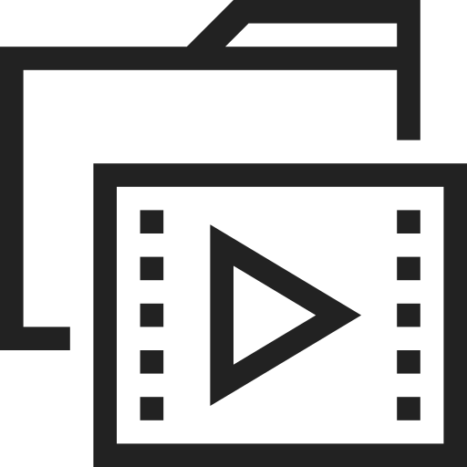 Document, file, folder, video, film, media, movie icon - Free download