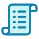 list, checklist, document, clipboard, menu, paper, file, report