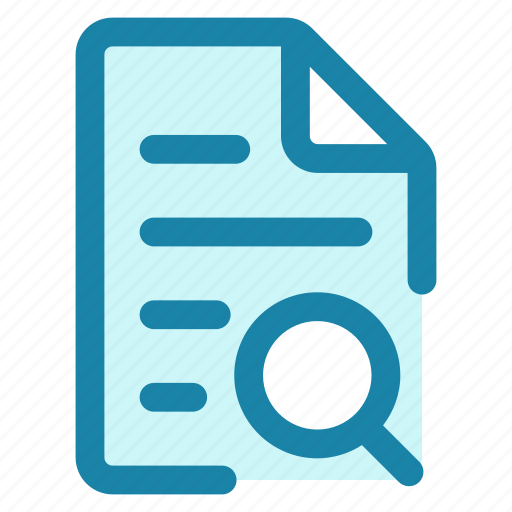 Search, find, magnifier, zoom, glass, magnifying, document icon - Download on Iconfinder
