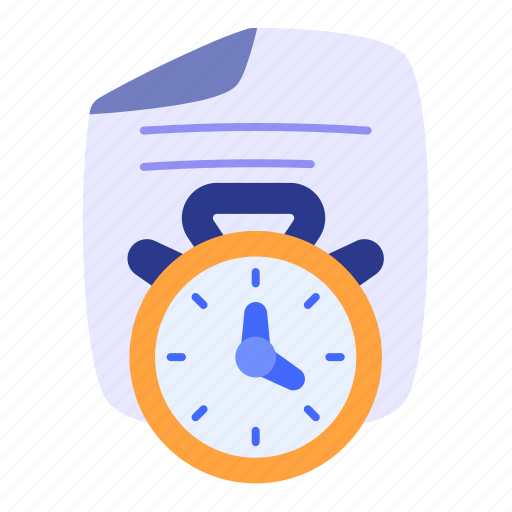 Document, file, folder, archive, data, time, clock icon - Download on Iconfinder