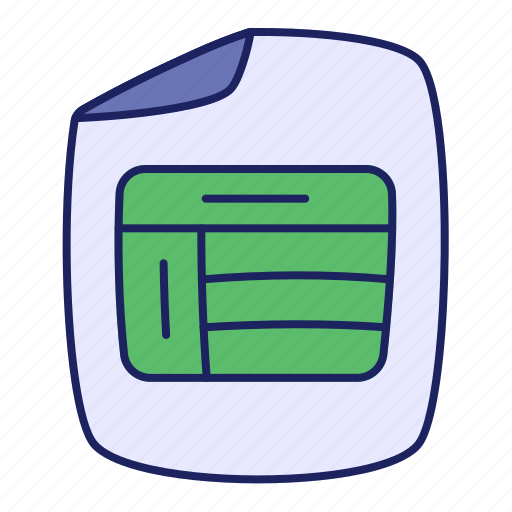 Data, excel, document, chart, information icon - Download on Iconfinder