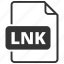 extension, file format, link, lnk 