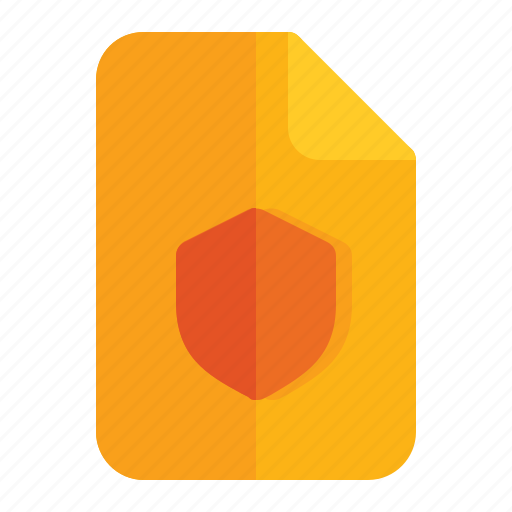 Alert, data, document, file, protection, shield icon - Download on Iconfinder