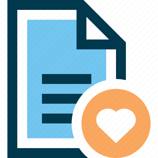 Document, favorite, file, heart, like, love icon - Download on Iconfinder